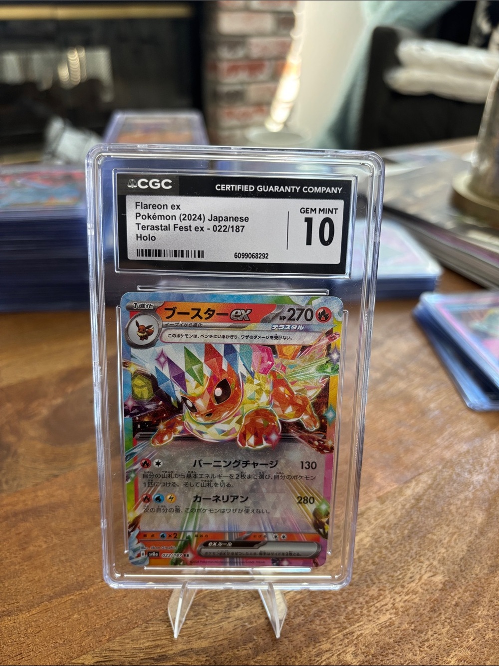 CGC 10 Flareon ex Holo Pokemon Japanese Terastal Fest 022/187